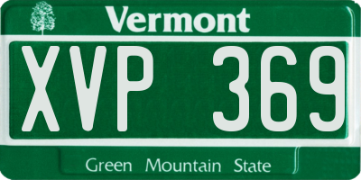 VT license plate XVP369