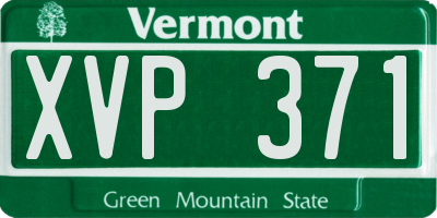 VT license plate XVP371
