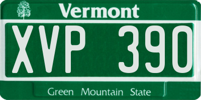 VT license plate XVP390