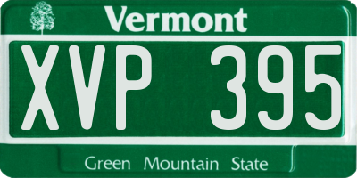 VT license plate XVP395