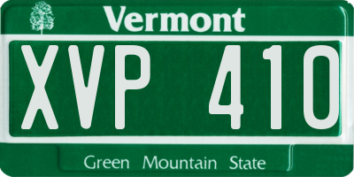 VT license plate XVP410