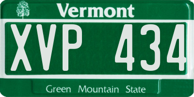 VT license plate XVP434