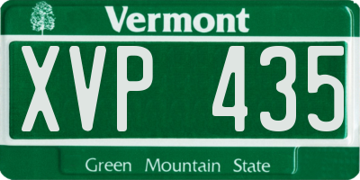 VT license plate XVP435