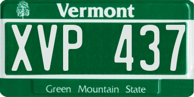 VT license plate XVP437