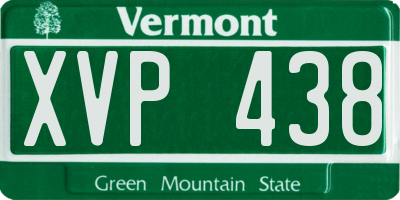 VT license plate XVP438