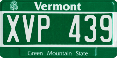 VT license plate XVP439