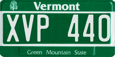 VT license plate XVP440
