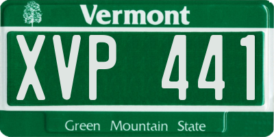 VT license plate XVP441