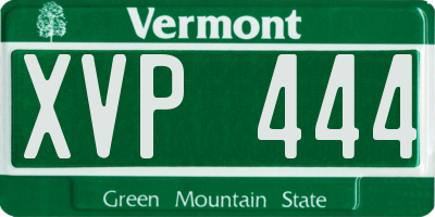 VT license plate XVP444
