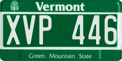 VT license plate XVP446