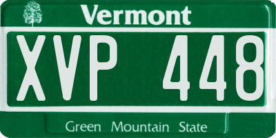 VT license plate XVP448