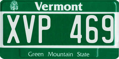 VT license plate XVP469