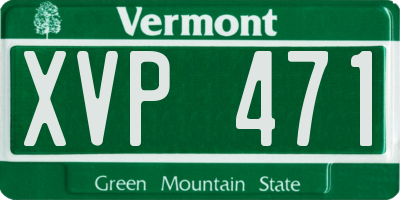 VT license plate XVP471