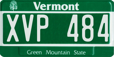 VT license plate XVP484