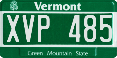 VT license plate XVP485