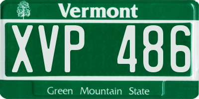 VT license plate XVP486