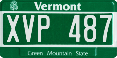 VT license plate XVP487