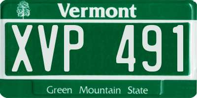VT license plate XVP491