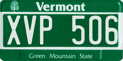 VT license plate XVP506