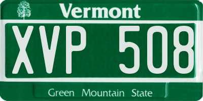 VT license plate XVP508