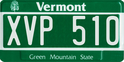 VT license plate XVP510