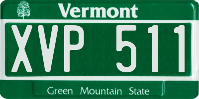 VT license plate XVP511