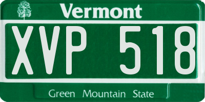 VT license plate XVP518