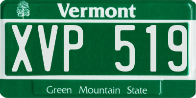 VT license plate XVP519