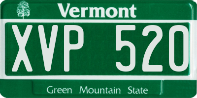 VT license plate XVP520