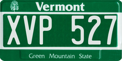 VT license plate XVP527