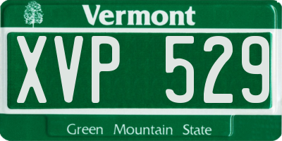 VT license plate XVP529