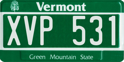 VT license plate XVP531