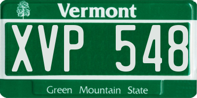 VT license plate XVP548