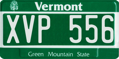 VT license plate XVP556