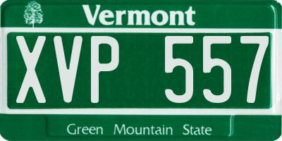VT license plate XVP557