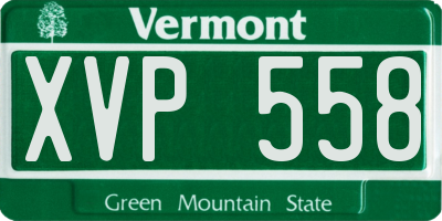 VT license plate XVP558