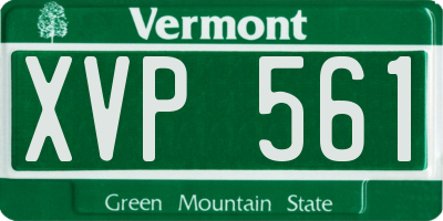 VT license plate XVP561