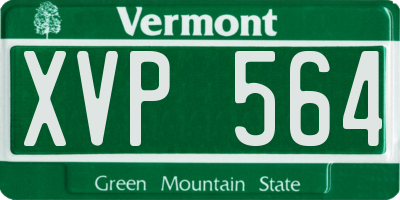 VT license plate XVP564