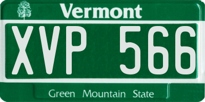 VT license plate XVP566