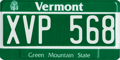 VT license plate XVP568