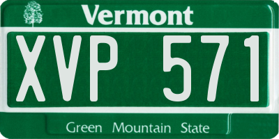 VT license plate XVP571