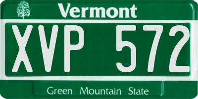 VT license plate XVP572