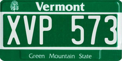 VT license plate XVP573