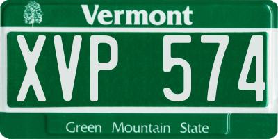 VT license plate XVP574