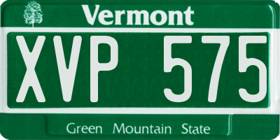 VT license plate XVP575