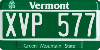 VT license plate XVP577