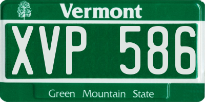 VT license plate XVP586
