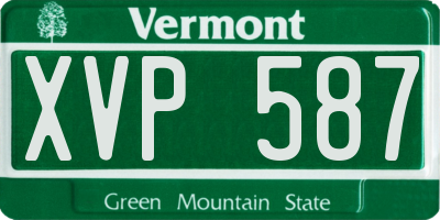 VT license plate XVP587