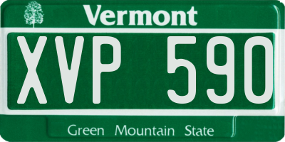 VT license plate XVP590