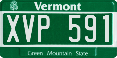 VT license plate XVP591